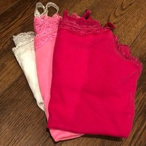 3 pack lace trimmed cami